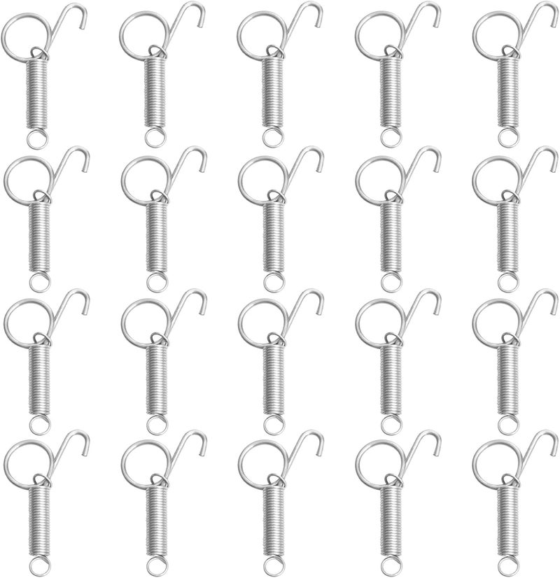 Gallipower 20Pcs Spring Door Latch,Cages Door Metal Finger Spring Latch Hook,Pet Door Latch,Cage Clips,Multi Functional Pet Cages Door Spring Latch for Fixing Pet - Image 1